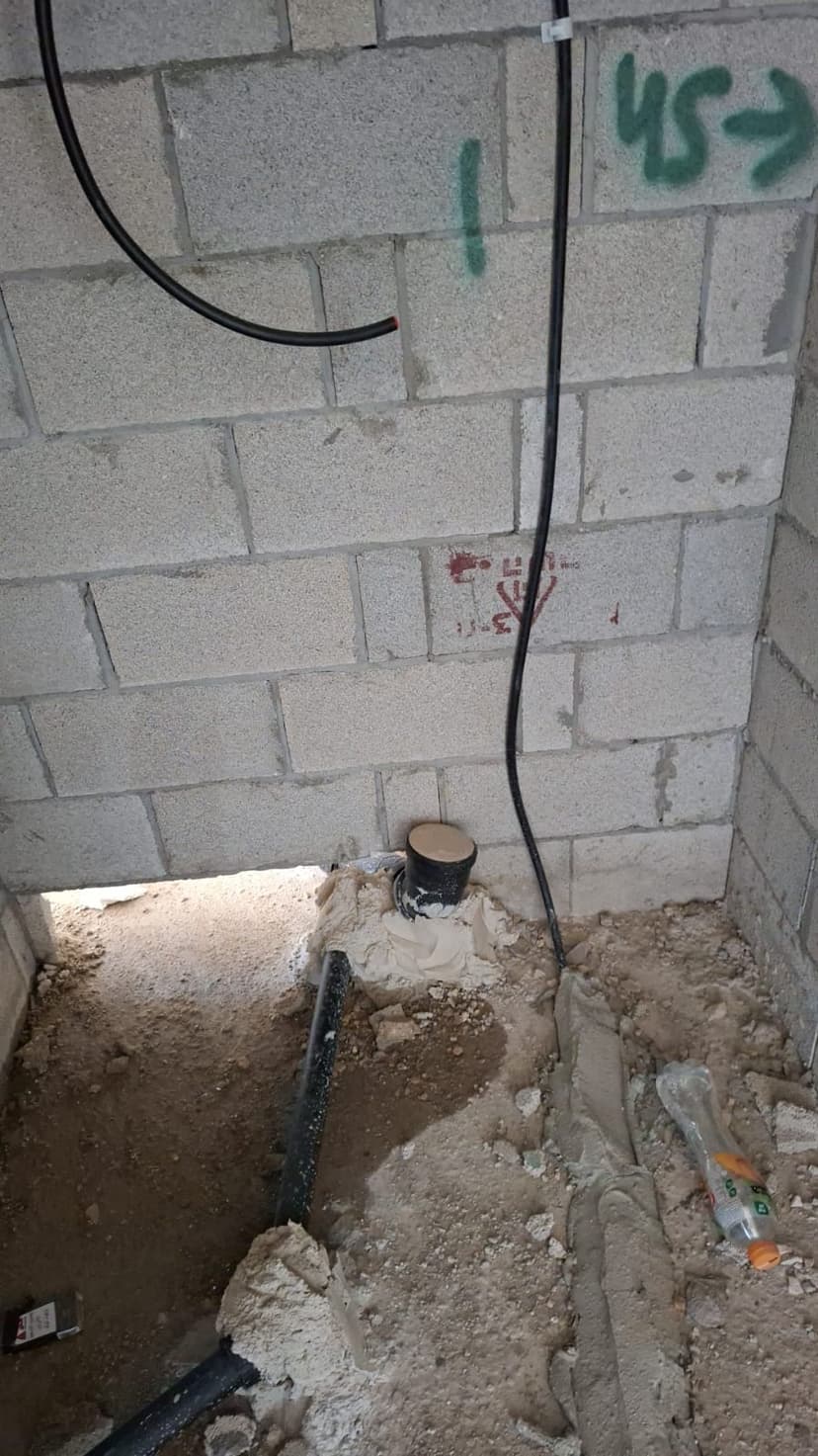 פרויקט אינסטלציה מס' 1 - עבודה שהושלמה